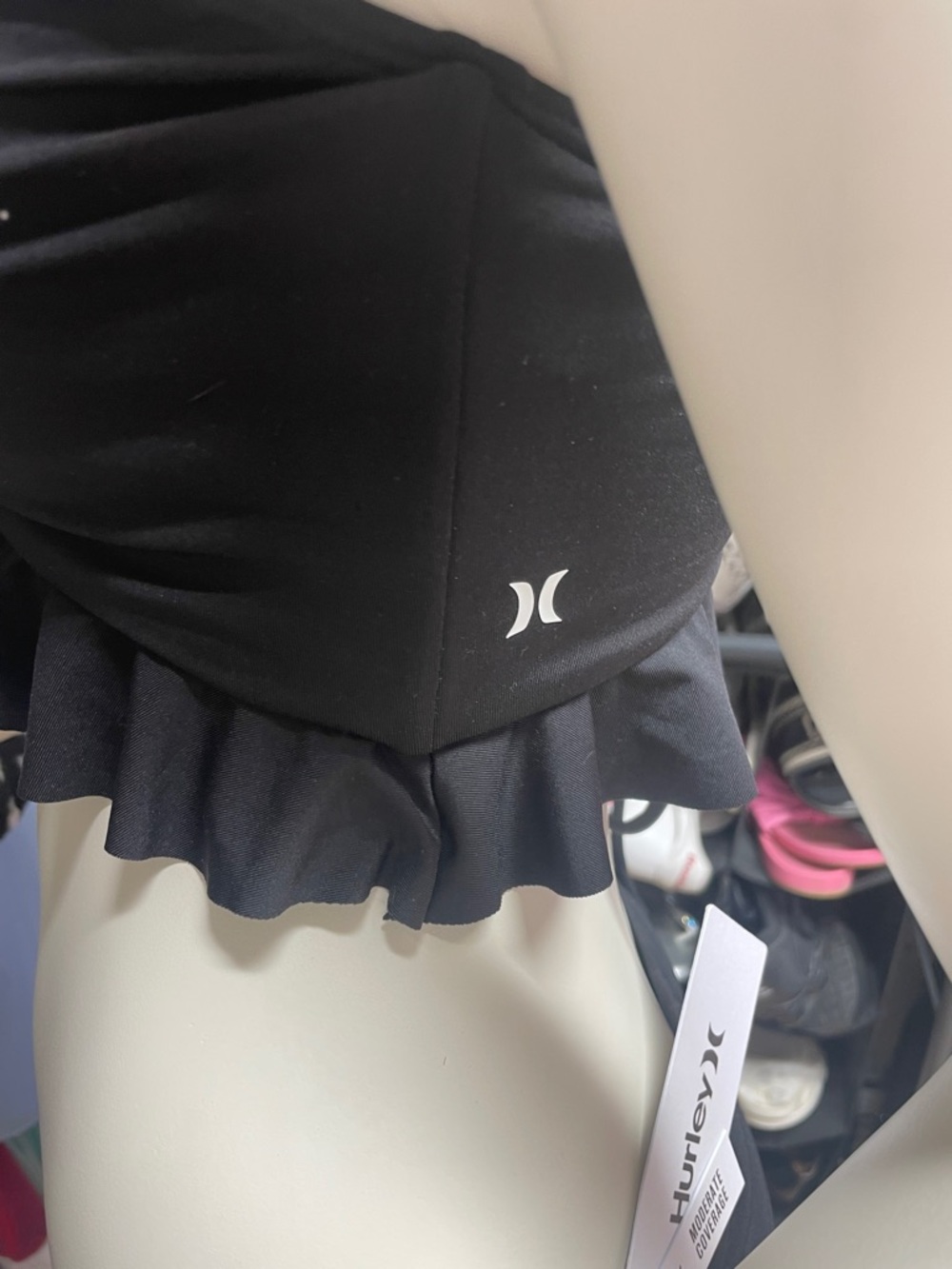 Black Ruffle Tie-Front Bikini Set - Picture 4 of 5